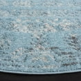 thumbnail image 4 of SAFAVIEH Tulum Flint Distressed Southwestern Area Rug, 6'7" x 6'7" Round, Aqua Blue/Dark Grey, 4 of 9
