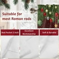 thumbnail image 7 of Christmas Curtain Valance for Windows Xmas Baubles Coniferous Rod Pocket Valance Window Treatments White Snowflake Pine Tree Twig Red Short Curtains for Kitchen Windows Bathroom Bedroom 54x18in, 7 of 7
