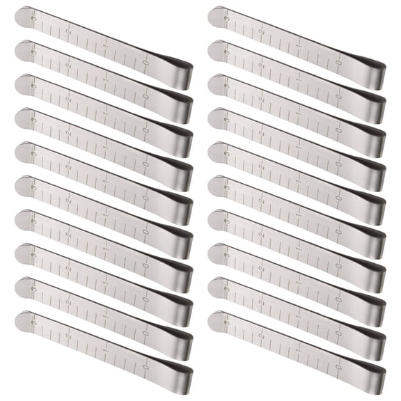 20Pcs Metal Sewing Clamp Hemming Clips with 3Inch Measuring Ruler for Quilting