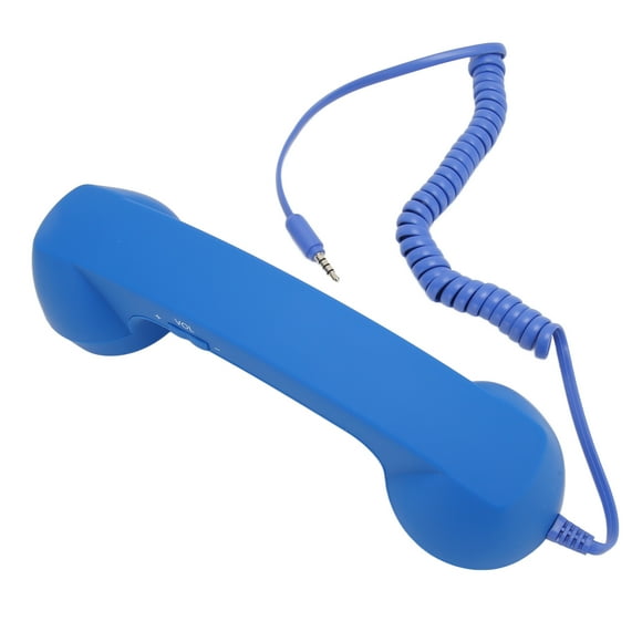 Cell Phone Handset, 3.5mm Plug Retro Wired Telephone Handset Receiver Mic Microphone Speaker, for Tablet Mobile Phones Cellphone Smartphone