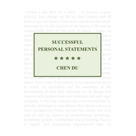 Successful Personal Statements - eBook