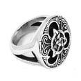 thumbnail image 3 of Celtic Warrior Shield Ring Mens Womens Silver Stainless Steel Ainle Laoch Band Fantasy Forge Jewelry, 3 of 4