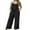 02 Black, variant on Cueply Lounge Sets for Women Summer 2 Piece Outfits Casual Tops Elastic Wide Leg Pants with Pockets