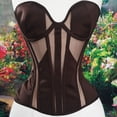 thumbnail image 4 of Soki Corsets pour Femmes Corset Steampunk Corsets Lacé Bustier Costume Pirate Café TP, 4 of 9