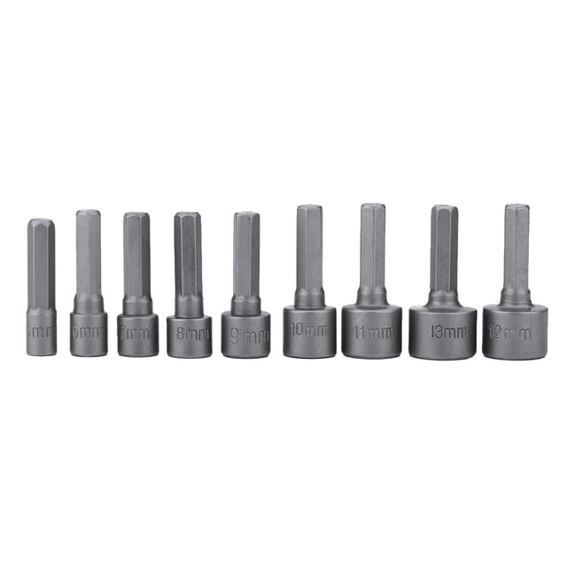 Destornillador de tuercas fuerte hexagonales adhesivas Extensión 5-13 - 9 piezas Sunnimix Vaso de punta hexagonal