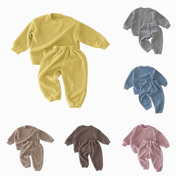 Little Girl Fall Winter Toddler Outfit Letters Graphic Crewneck Sweatshirts Joggers Pants Set 6-24 Months 2T 3T 4T 5T 6T Kids Light Gray,18-24 Months