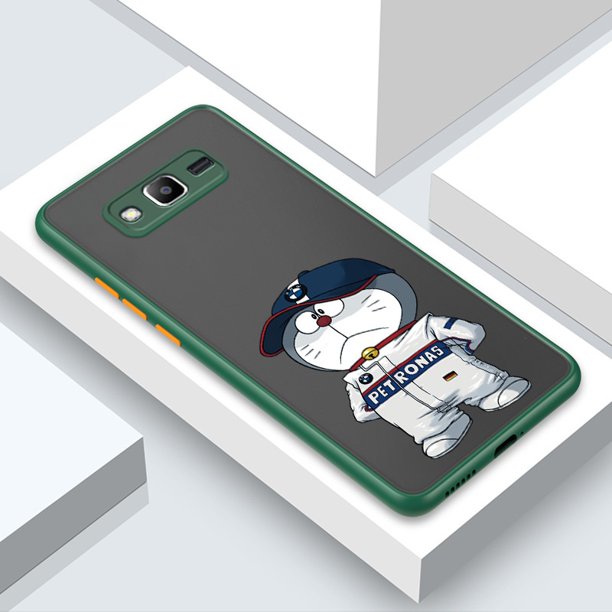 Dibujos Animados Lindo Doraemon Samsung Galaxy J2 J5 J4 J7 Prime J6 Plus J4 + Core 2018 2015 For Soft Case Phone Casing Camera Lens Protector Full Cover simple Silicone Cases mobile covers
