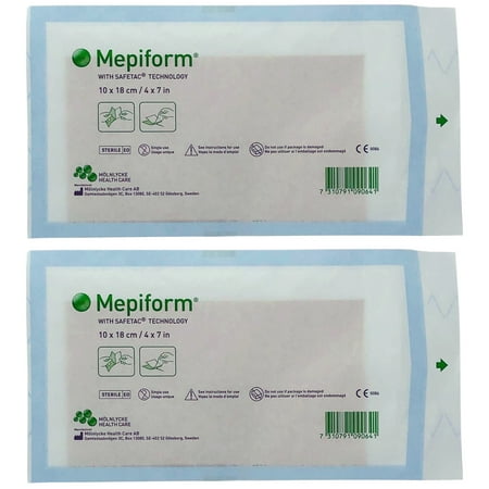 Mepiform Silicone Gel Sheet For Scar Management 4" x 7" - 2 Dressings