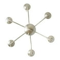 thumbnail image 6 of Beaumont Lane Contemporary 6 Light Brushed Nickel Chandelier, 6 of 11