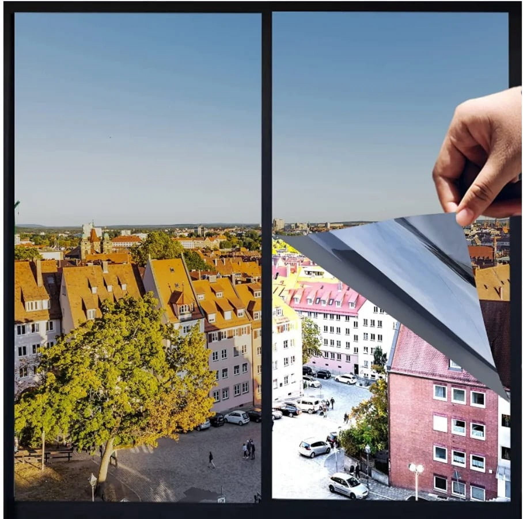 Window film sun blocking privacy film,Window cling privacy film,Window film heat blocking static cling  (30 Inch x 12 Ft)