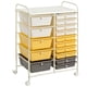 thumbnail image 1 of Carro de Baño Costway Con Ruedas 15 Cajas Apilables Amarillo 62,5 x 37 x 87 cm, 1 of 10