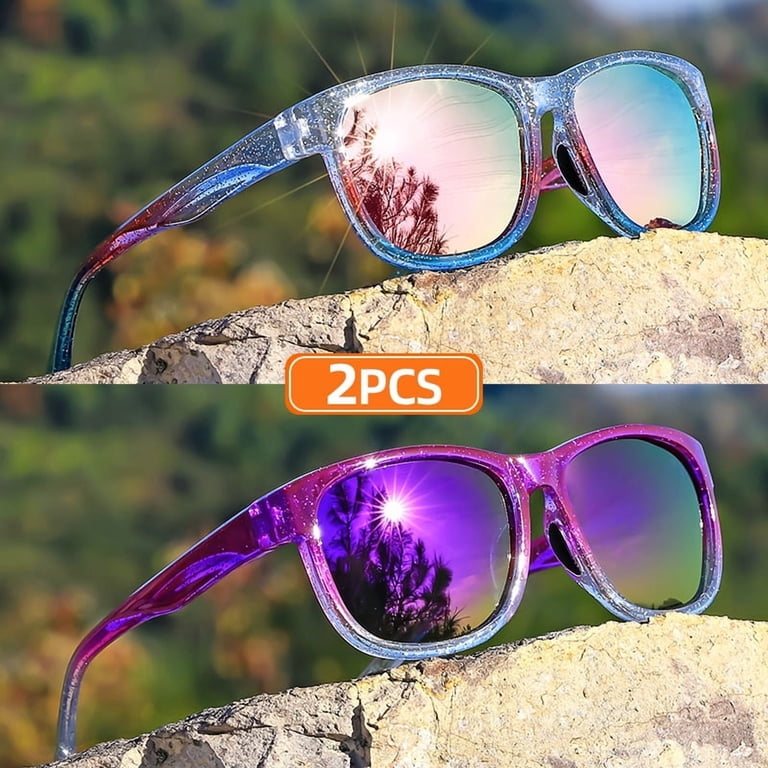 Square Plastic Sunglasses Polycarbonate Lenses Non-Polarized Classic Style Amazon.com: Retro Square Fashion For Women Men Thick Frame  main image 4
