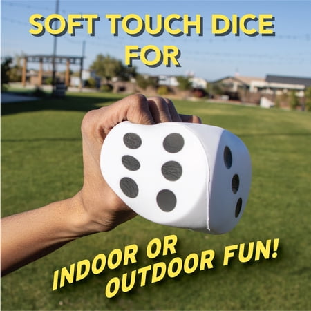 HASBRO GIANT YAHTZEE – 5 GIANT FOAM DICE, SHAKER BUCKET, AND CLASSIC DRY ERASE SCORECARD WITH MARKER