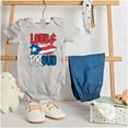 thumbnail image 3 of Puerto Rico Nuyorican Proud Borinquen Romper Boys or Girls Infant Baby Brisco Brands NB, 3 of 6
