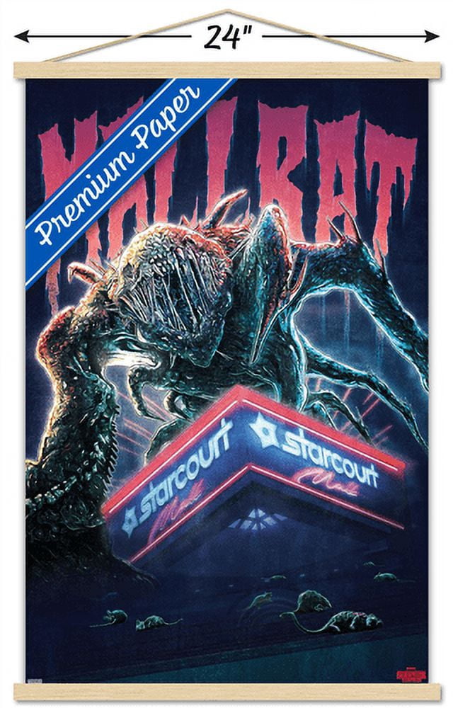 Netflix Stranger Things 3 - Mallrat Wall Poster with Wooden Magnetic Frame, 22.375" x 34"