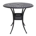 thumbnail image 5 of Benjara Belmount 42 Inch Aluminum Bar Table, Lattice Cut Out Pattern, Dark Bronze, 5 of 5