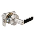 thumbnail image 1 of Yale Real Living YR71KCBFRUS15 Kincaid Lever with Black Inlay Keyed Entry Lock, Satin Nickel, 1 of 1