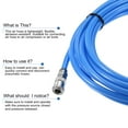 thumbnail image 4 of Uxcell Pneumatic Air Hose 12mm OD 8mm ID 15M Length Blue with Quick Coupler, 4 of 5