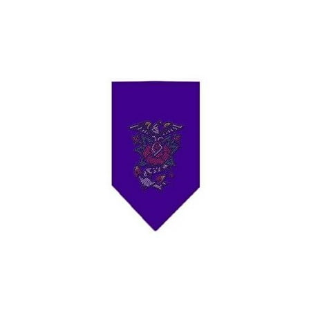 Roses Bandanas - Eagle Rose Rhinestone Bandana Purple Large