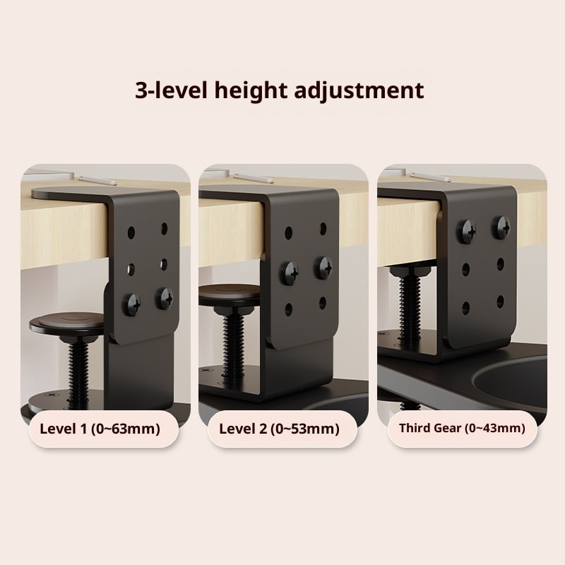 Deeper Desk Cup Holder, 360° Rotating Anti-Spill Cup Holder for Table, Adjustable Clamp on Cup Holder for Gaming Desk, Gift for Gamer and Office, Desk Storage, Drink Holder for Coffee Cup, Arm Chair