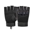 thumbnail image 1 of Advancent 1 par de guantes portátiles de medio dedo para escalada en roca, montañismo, guantes acolchados transpirables sin dedos, equipo Negro L, 1 of 6