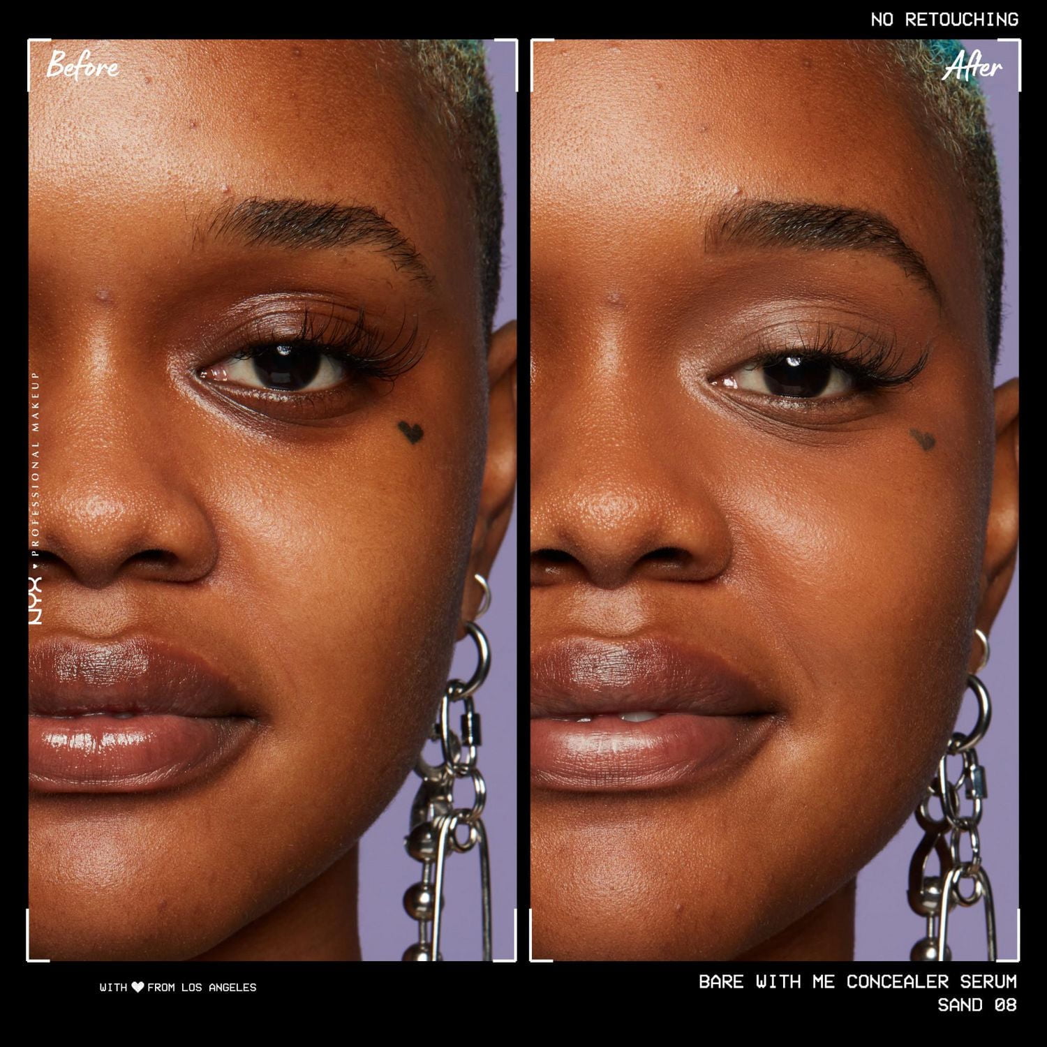 NYX Professional Makeup, Bare With Me, Serum Concealer, 24HR Hydration, Vegan Formula - 02 Light, 9.6mL, Vegan skincare serum concealer