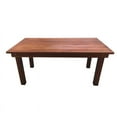 thumbnail image 3 of Best Redwood 72" Farmhouse Solid Wood Dining Table in Mission Brown Stain, 3 of 3