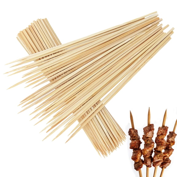 200 pcs 8" Natural Bamboo Skewers for BBQ，Appetiser，Fruit，Cocktail，Kabob，Chocolate Fountain，Grilling，Barbecue，Kitchen，Crafting and Party. Φ=4mm