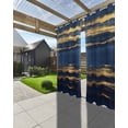 thumbnail image 3 of nqOlkjepod Outdoor Curtains for Patio Waterproof, Blue Gold Coastal Outdoor Privacy Panels Grommet, Summer Modern Ocean Wave Blackout Outside Curtains for Porch/Cabana/Pergola 54"x95", 2 Panels, 3 of 8