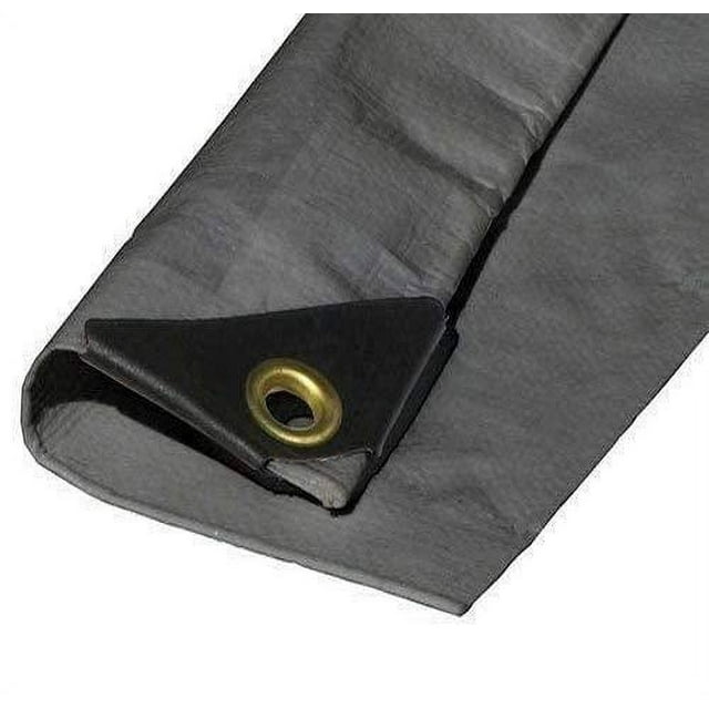 7'X20' Extra Heavy Duty Silver Tarp (Finished Size 6'.6 x 19'.6)
