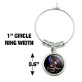 thumbnail image 4 of Freedom Choppers Motorcycle Patriotic American Flag Eagle Bike Wine Glass Charm Drink Marker, 4 of 5