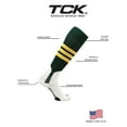 thumbnail image 2 of Baseball Stirrup Socks Pattern D (Dark Green/White/Gold, X-Large) - Dark Green/White/Gold,X-Large, 2 of 5