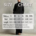 thumbnail image 2 of Morttic Women's Elegant Minimalist High Neck Maxi Dress – Lantern Long Sleeve Loose Casual Long Dress with Side Pockets Black，S, 2 of 2