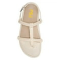 thumbnail image 5 of FSJ Women Split Round Toe Platform Thong Sandals T Strap Buckled Platforms Summer Beach Holiday Daily Shoes Size 8.5 Beige, 5 of 6