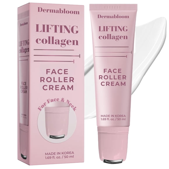 Crema Facial con Rodillo Dermabloom Colágeno - Reafirma y Desinflama 50 mL