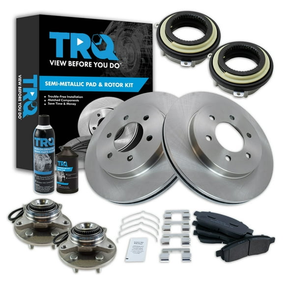 TRQ Front Brake Pad & Rotor Kit BKA45295 Fits Select 2005-2008 Ford F-150 , 2006-2008 Lincoln Mark LT