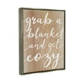 thumbnail image 3 of Stupell Industries Get Cozy Rustic Phrase Inspirational Painting Gray Floater Framed Art Print Wall Art, 3 of 6