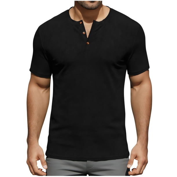 Usted Es Más Que una Prueba de Puntuación Estilo de Camisa Casual de Color Sólido Botón de Manga Corta Cuello Redondo Blusa, Hombre Casual de Manga Corta Botón Abajo Camisas Suéter