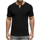 thumbnail image 1 of Usted Es Más Que una Prueba de Puntuación Estilo de Camisa Casual de Color Sólido Botón de Manga Corta Cuello Redondo Blusa, Hombre Casual de Manga Corta Botón Abajo Camisas Suéter, 1 of 6