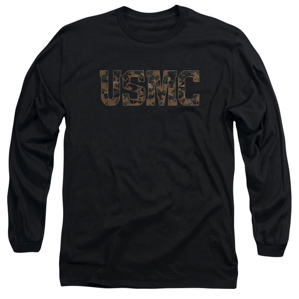 US Marines Two Tone Logo Graphic Long Sleeve Officially Licensed T Shirt