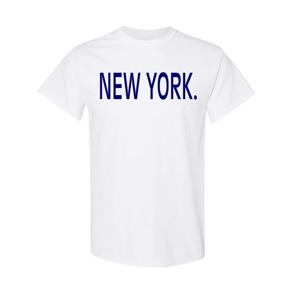Inktastic New York in Blue Text T-Shirt