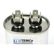 TEMCo 10 uF Run Capacitor CBB65, 10 MFD, 370-440V, Oval, 50/60Hz
