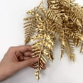 thumbnail image 5 of Christmas Artificial Plants Decoration, Plastic Golden Shrubs Plant Simulation Boston Leaves Fake Fern Grass for Wedding Party Indoor DIY Home Office Table Centerpieces Decor - Gold 2 Pack, 5 of 5
