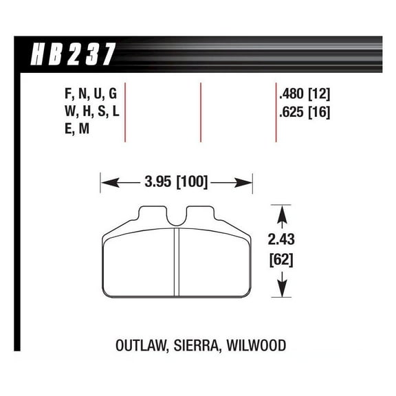 Hawk Brake DL Bridgebolt DTC-30