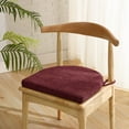 thumbnail image 2 of Sweet Home Collection U-Shape Molded Memory Foam Chair Pads With Ties Wine 2 Pack, 2 of 3