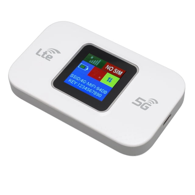 Enrutador de Punto de Acceso Móvil, Monitor de color 300Mbps 150Mbps 4G LTE 3000MAH EnChufe y Reproducir Enrutador Wifi Móvil para 10 Usuarios para televisores Inteligentes para