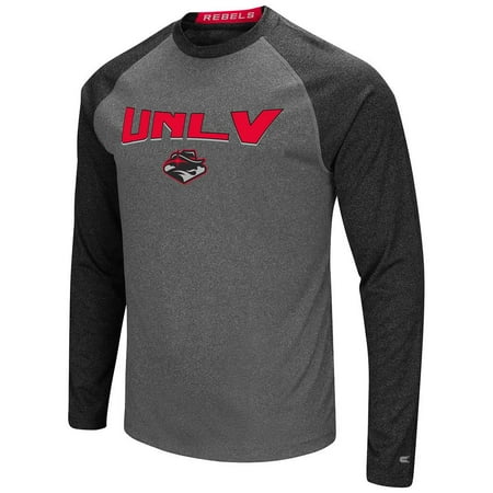 Unlv T-shirts - Mens UNLV Rebels Long Sleeve Raglan Tee Shirt - S