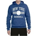 thumbnail image 2 of Wild Bobby City of New York NY Baseball Fantasy Fan Sports Unisex Hoodie Sweatshirt, Vintage Heather Blue, XX-Large, 2 of 6