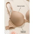 thumbnail image 5 of Deyllo Women's Push Up Bra Full Coverage Underwire Support Padded Seamless T Shirt Bra, Nude 38B, 5 of 5