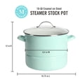 thumbnail image 6 of Martha Stewart Thayer Enamel on Steel 16 QT Steamer Pot W/ SS Insert, 6 of 9